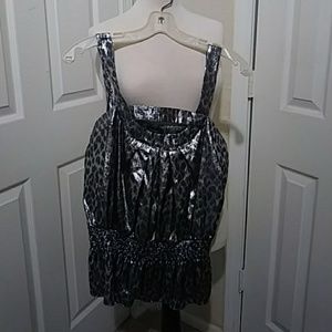 Nine West Silver and Black top